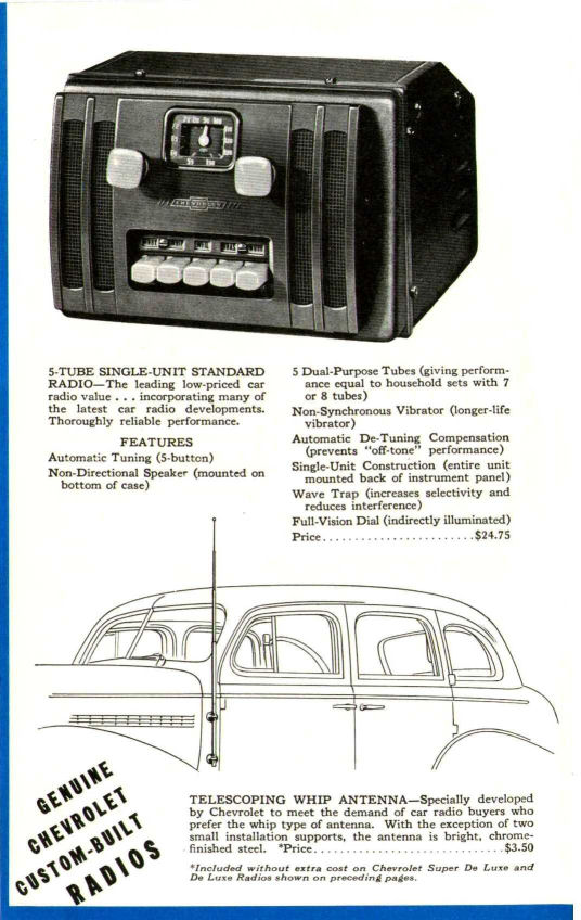 1939 Chevrolet Accessories Booklet Page 19